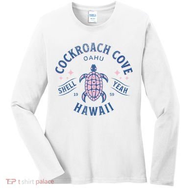Cockroach Cove Oahu Hawaii Sea Turtle Women's Long Sleeve Shirt