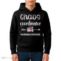 Chaos Coordinator Office Administrative Assistant Day Kids Hoodie thumb 4