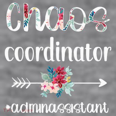Chaos Coordinator Office Administrative Assistant Day Women's Racerback Cropped Tank