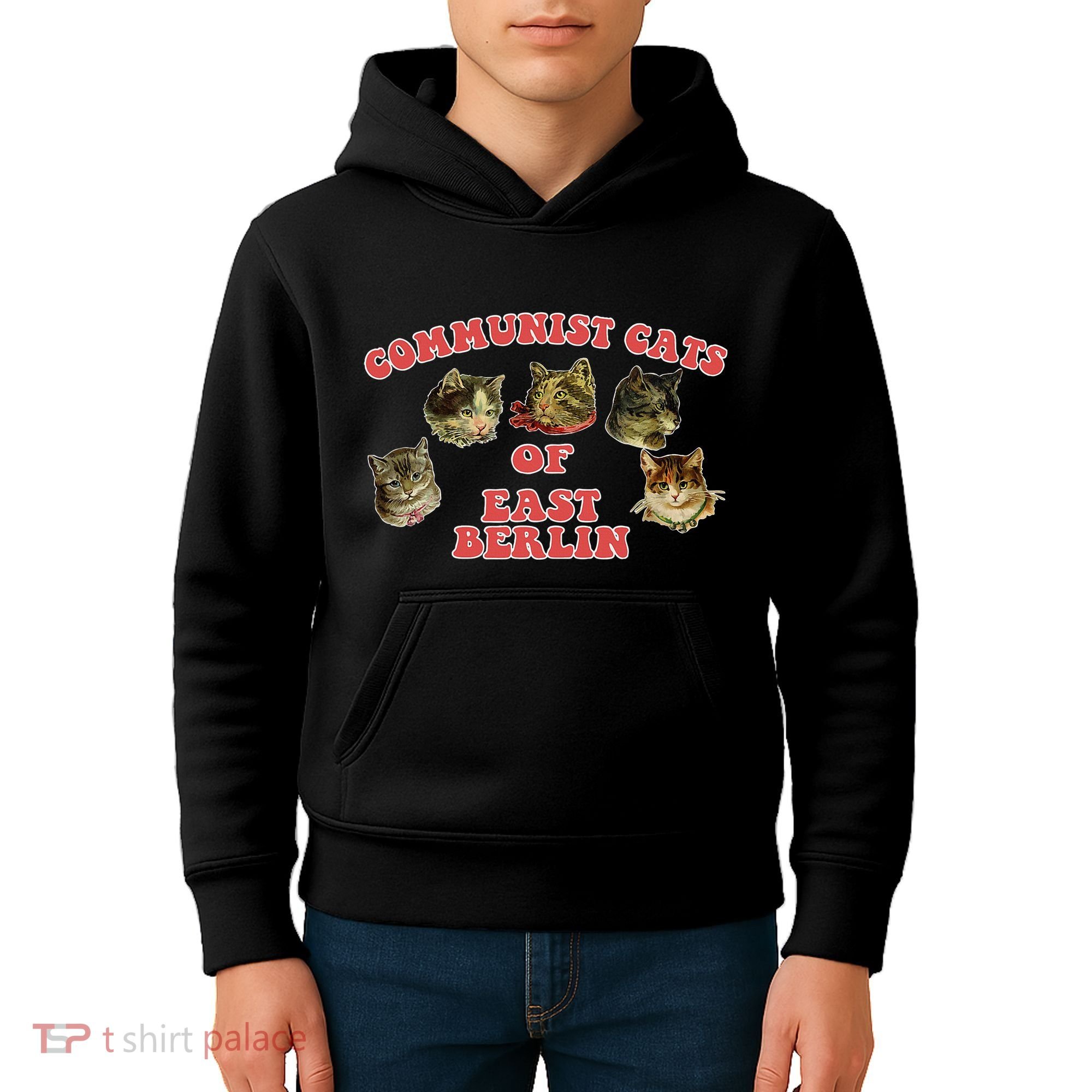 Communist Cats Of East Berlin Kitten Saying Kids Hoodie