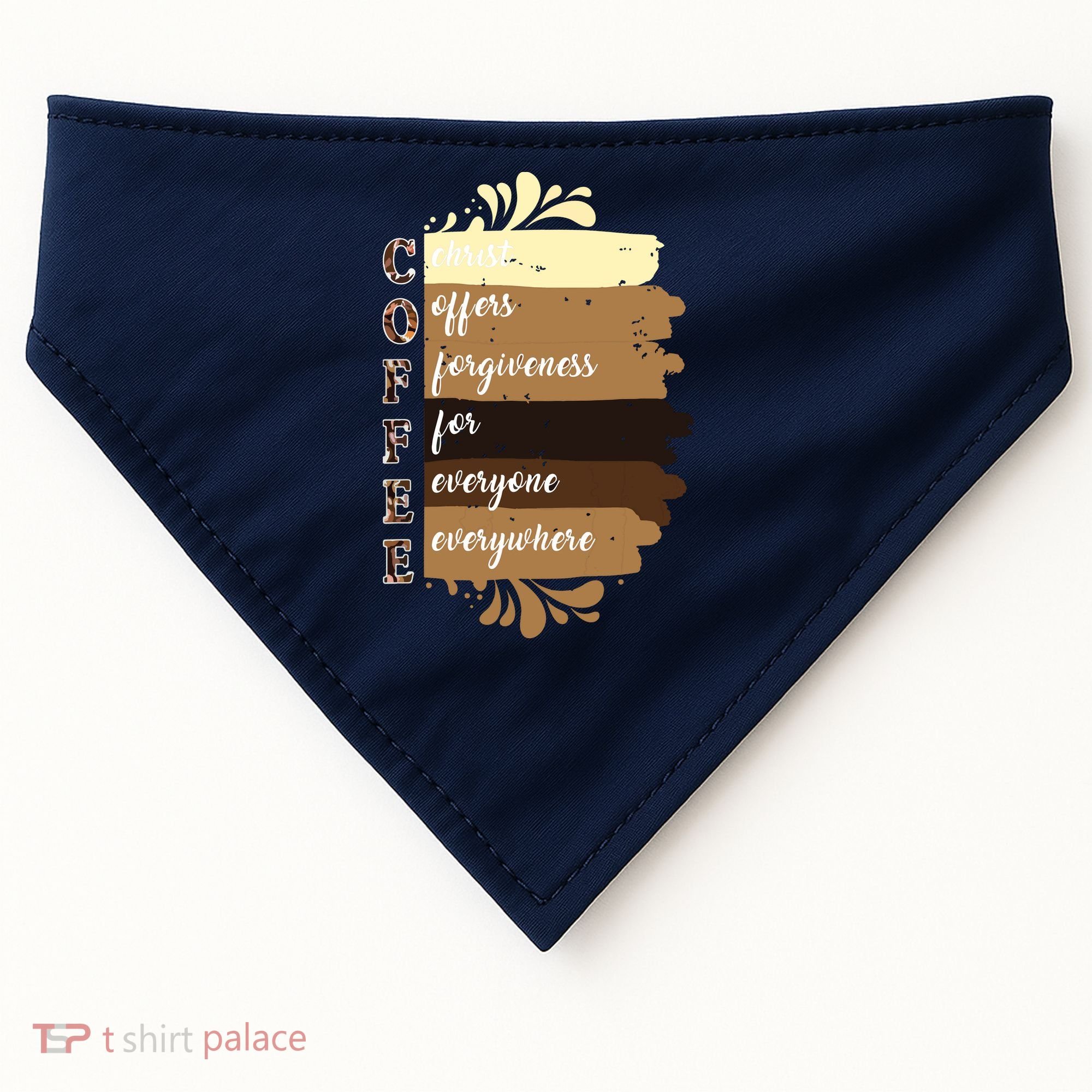 Coffee Christ Offers Forgiveness For Everyone Everywhere 4060 USA-Made Doggie Bandana