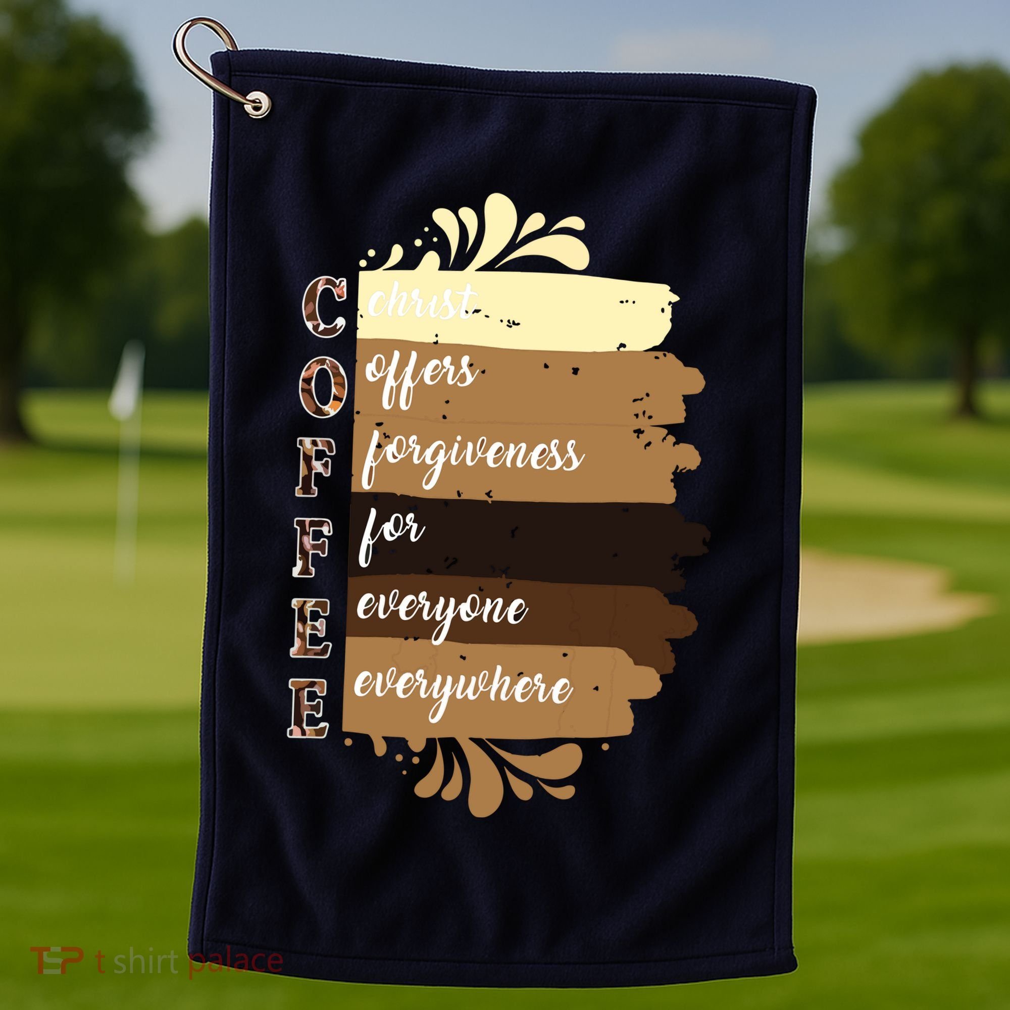 Coffee Christ Offers Forgiveness For Everyone Everywhere 4060 Golf Towel