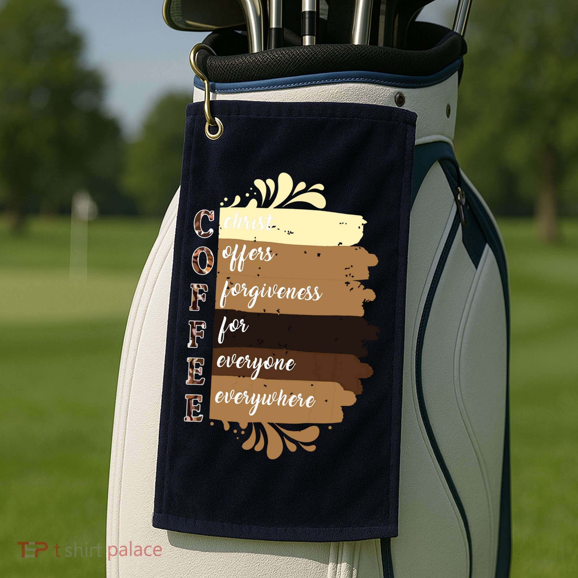 Coffee Christ Offers Forgiveness For Everyone Everywhere 4060 Golf Towel
