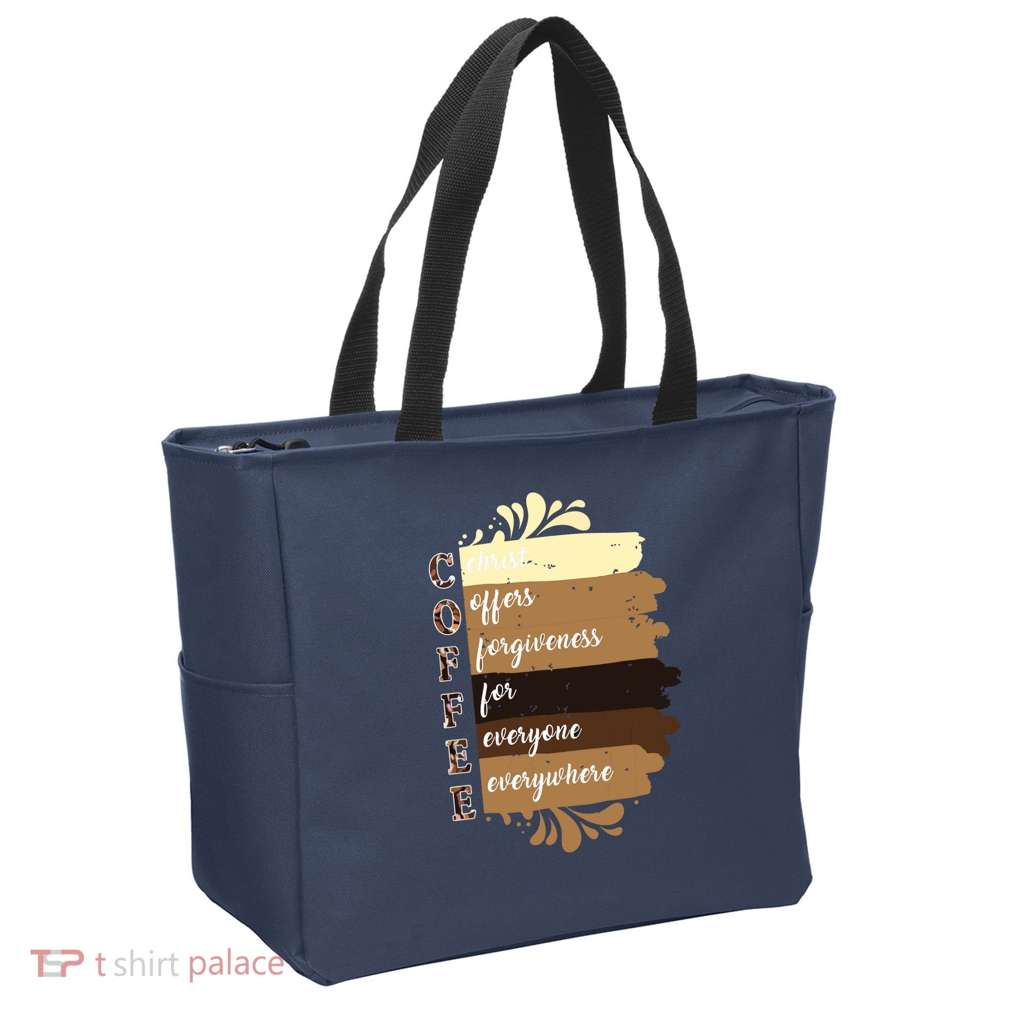 Coffee Christ Offers Forgiveness For Everyone Everywhere 4060 Tote Bag