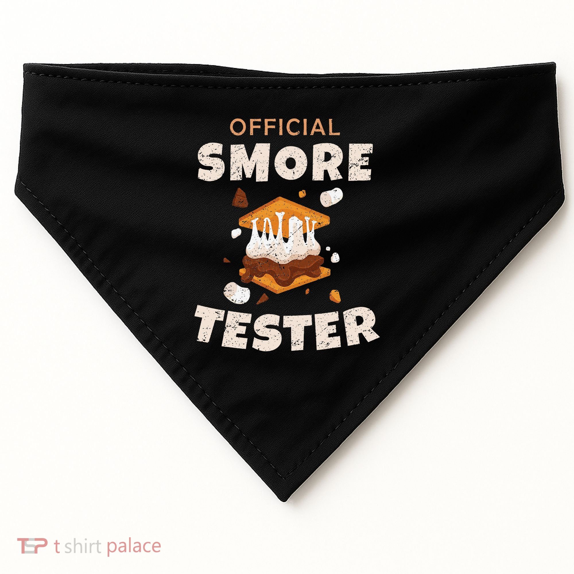 Camping Crew Official Smore Tester Marshmallows S'mores USA-Made Doggie Bandana