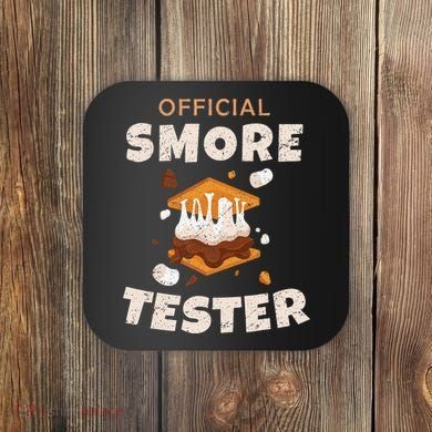 Camping Crew Official Smore Tester Marshmallows S'mores Coaster