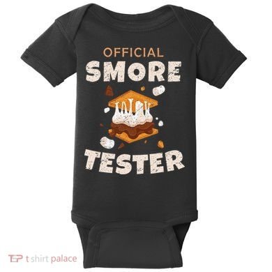 Camping Crew Official Smore Tester Marshmallows S'mores Baby Bodysuit