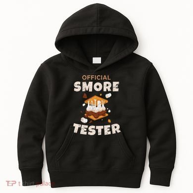 Camping Crew Official Smore Tester Marshmallows S'mores Kids Hoodie
