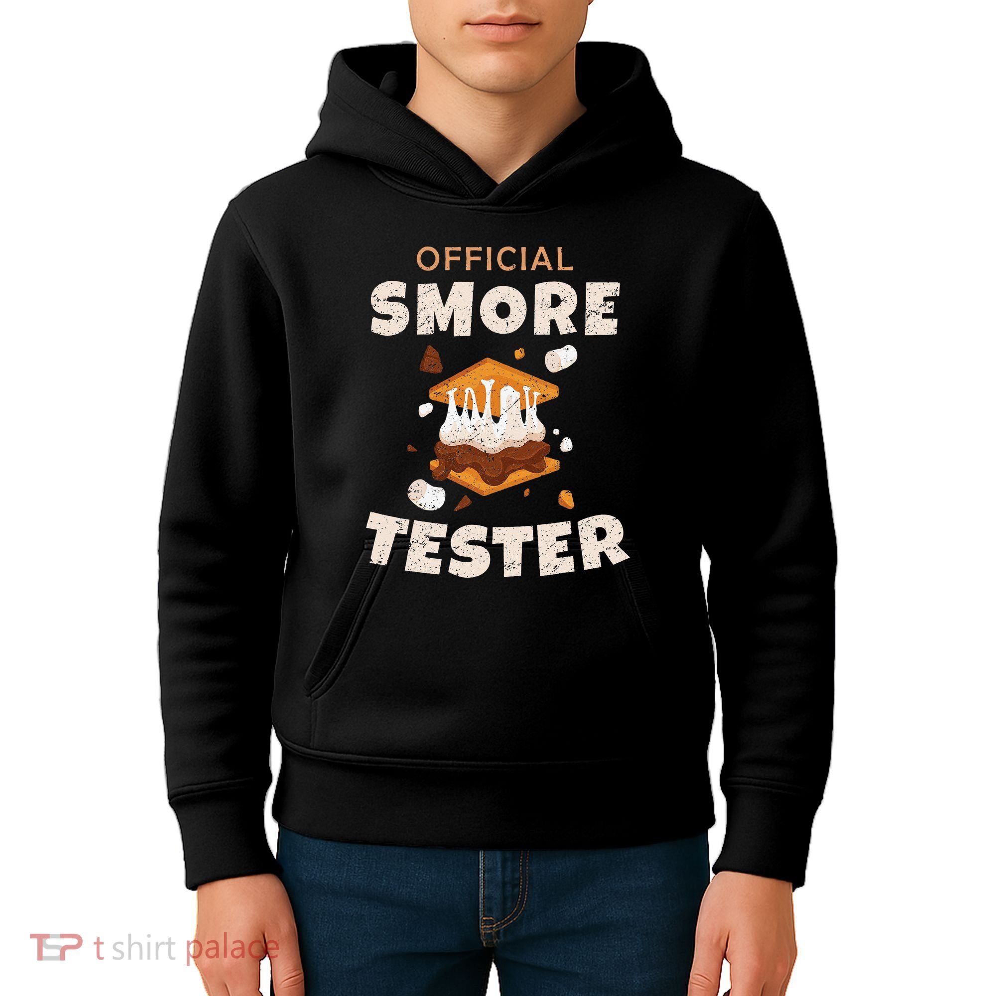 Camping Crew Official Smore Tester Marshmallows S'mores Kids Hoodie