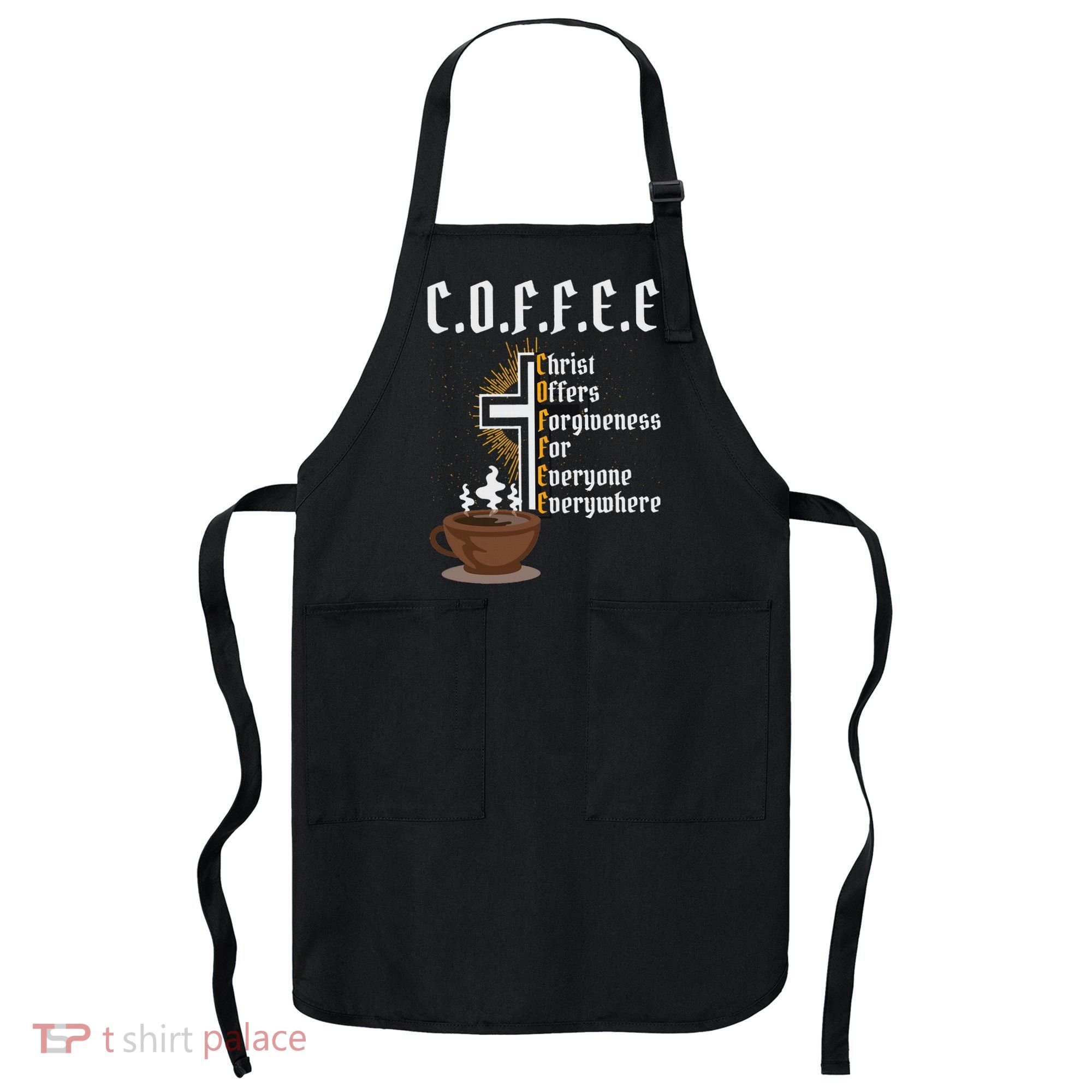 Coffee Christ Offers Forgiveness For Everyone Everywhere Apron
