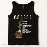 Coffee Christ Offers Forgiveness For Everyone Everywhere Tank Top thumb 2