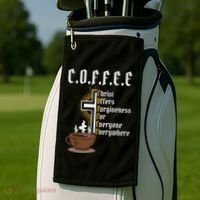 Coffee Christ Offers Forgiveness For Everyone Everywhere Golf Towel thumb 2
