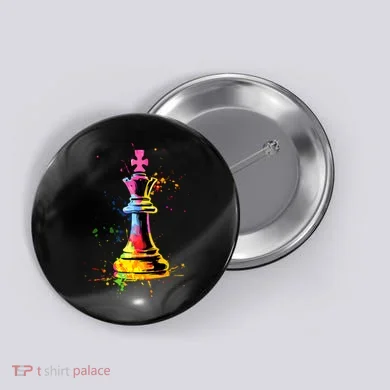 Colorful Chess Piece Chess Player Button