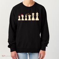 Christmas Chess Pieces Xmas Lights Santa Chess Player Women's Sweatshirt thumb 0