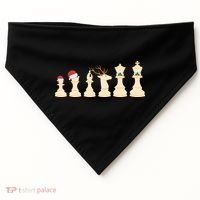 Christmas Chess Pieces Xmas Lights Santa Chess Player USA-Made Doggie Bandana thumb 0