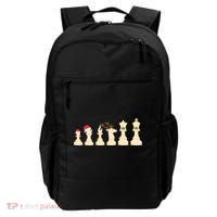 Christmas Chess Pieces Xmas Lights Santa Chess Player Backpack thumb 0