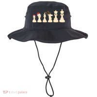 Christmas Chess Pieces Xmas Lights Santa Chess Player Bucket Hat thumb 0