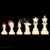 Christmas Chess Pieces Xmas Lights Santa Chess Player Coffee Mug thumb 5