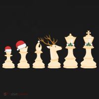 Christmas Chess Pieces Xmas Lights Santa Chess Player Women's Hoodie thumb 2