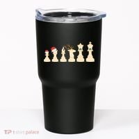 Christmas Chess Pieces Xmas Lights Santa Chess Player Tumbler thumb 0