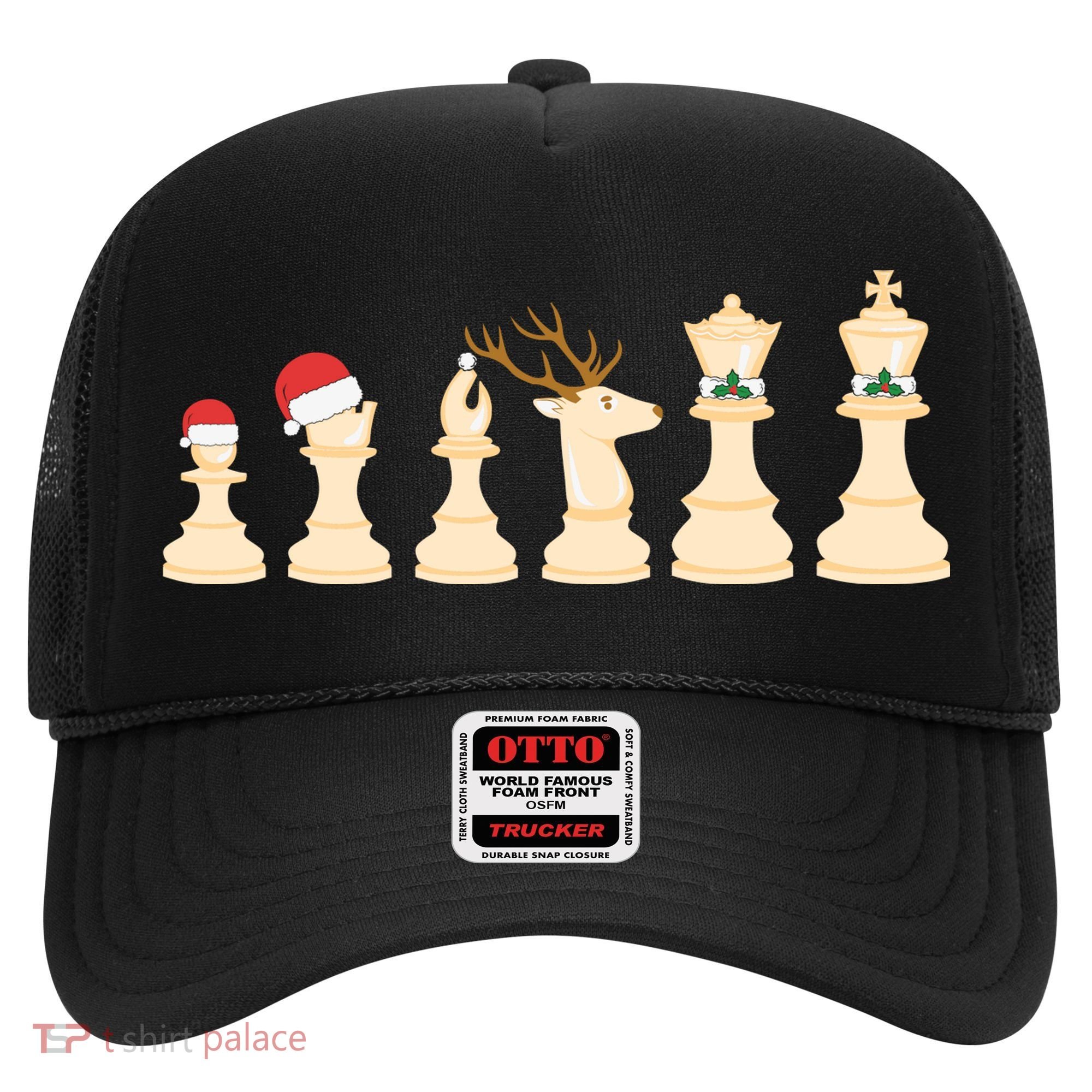 Christmas Chess Pieces Xmas Lights Santa Chess Player Hat