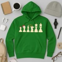 Christmas Chess Pieces Xmas Lights Santa Chess Player Hoodie thumb 3