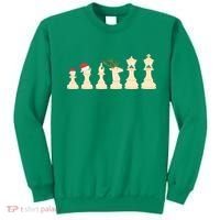 Christmas Chess Pieces Xmas Lights Santa Chess Player Sweatshirt thumb 0