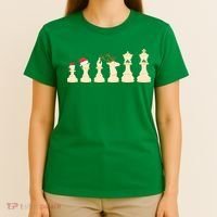 Christmas Chess Pieces Xmas Lights Santa Chess Player T-Shirt thumb 4