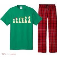 Christmas Chess Pieces Xmas Lights Santa Chess Player Pajama Set thumb 0