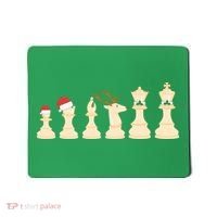 Christmas Chess Pieces Xmas Lights Santa Chess Player Mousepad thumb 0