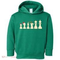 Christmas Chess Pieces Xmas Lights Santa Chess Player Toddler Hoodie thumb 0