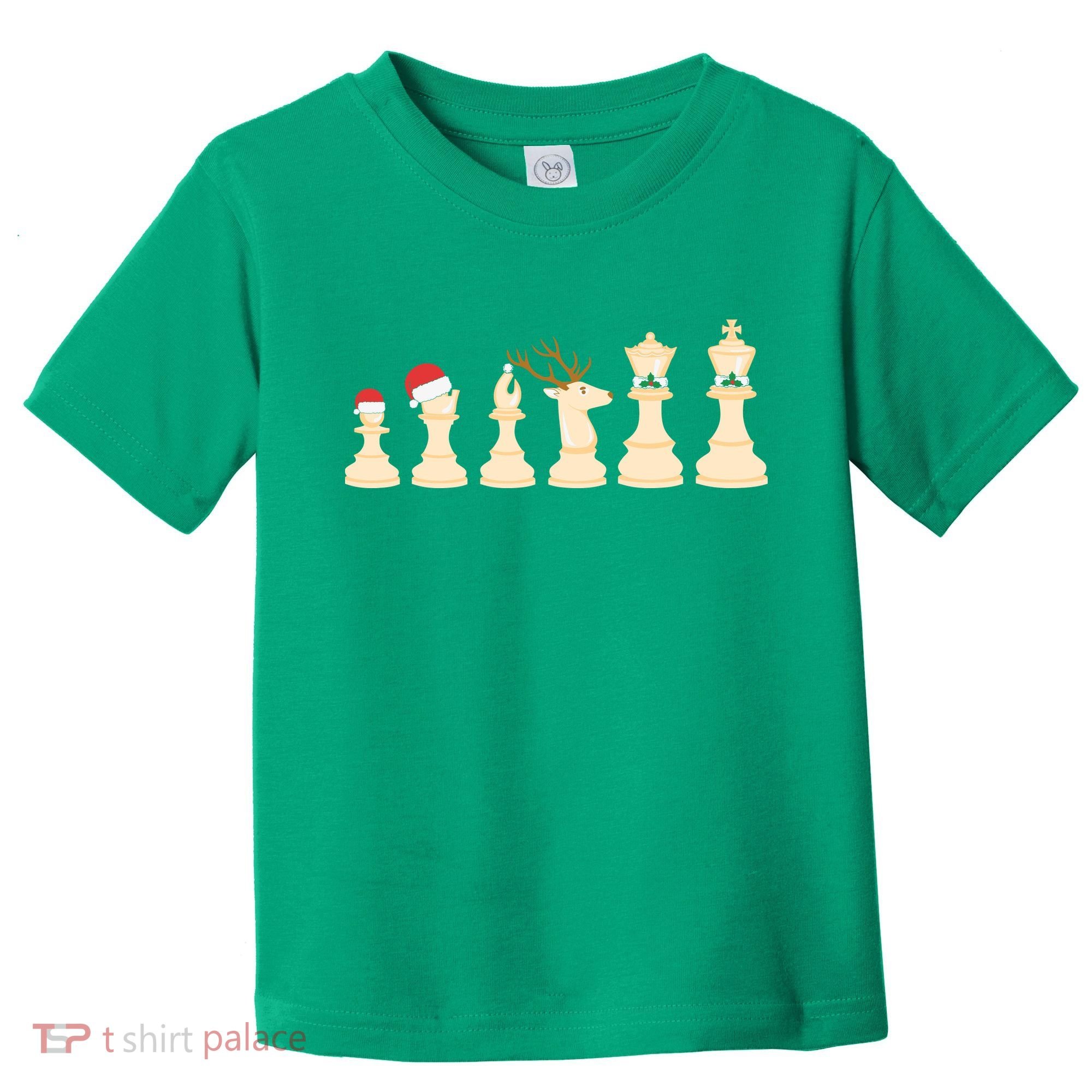 Christmas Chess Pieces Xmas Lights Santa Chess Player Toddler T-Shirt