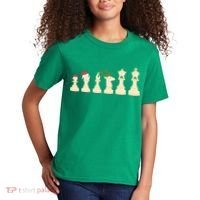 Christmas Chess Pieces Xmas Lights Santa Chess Player Kids T-Shirt thumb 2
