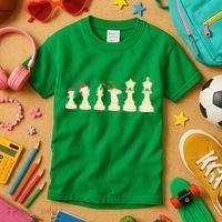 Christmas Chess Pieces Xmas Lights Santa Chess Player Kids T-Shirt thumb 3