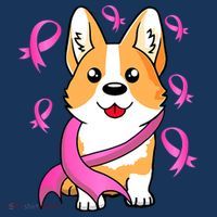 Cute Corgi Puppy Dog Breast Cancer Awareness Pink Ribbon Women's Hoodie thumb 2