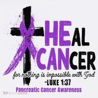 Christian Cross Pancreatic Cancer Awareness Purple Ribbon Women's Tank Top thumb 5