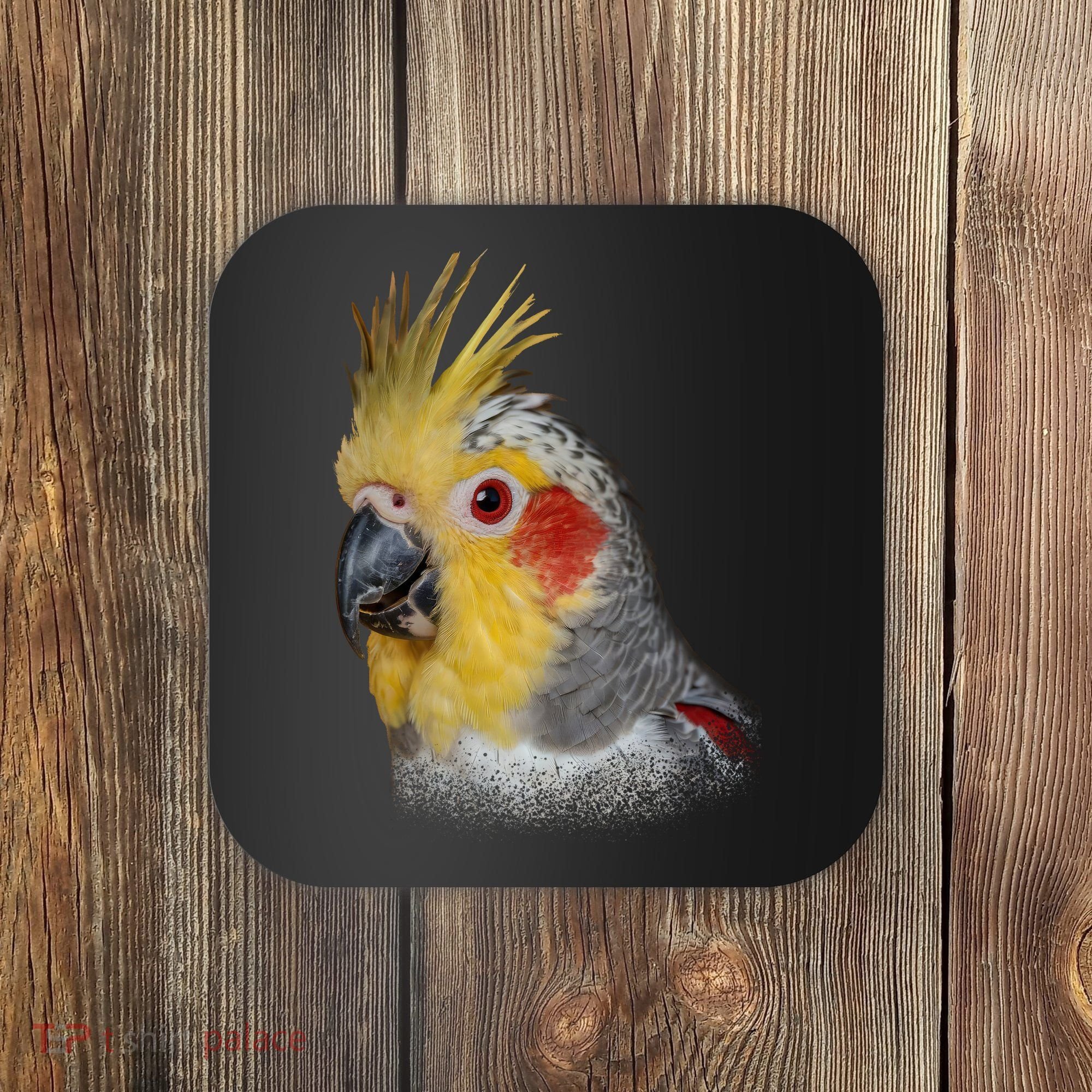 Captivating Cockatiel Portrait Coaster
