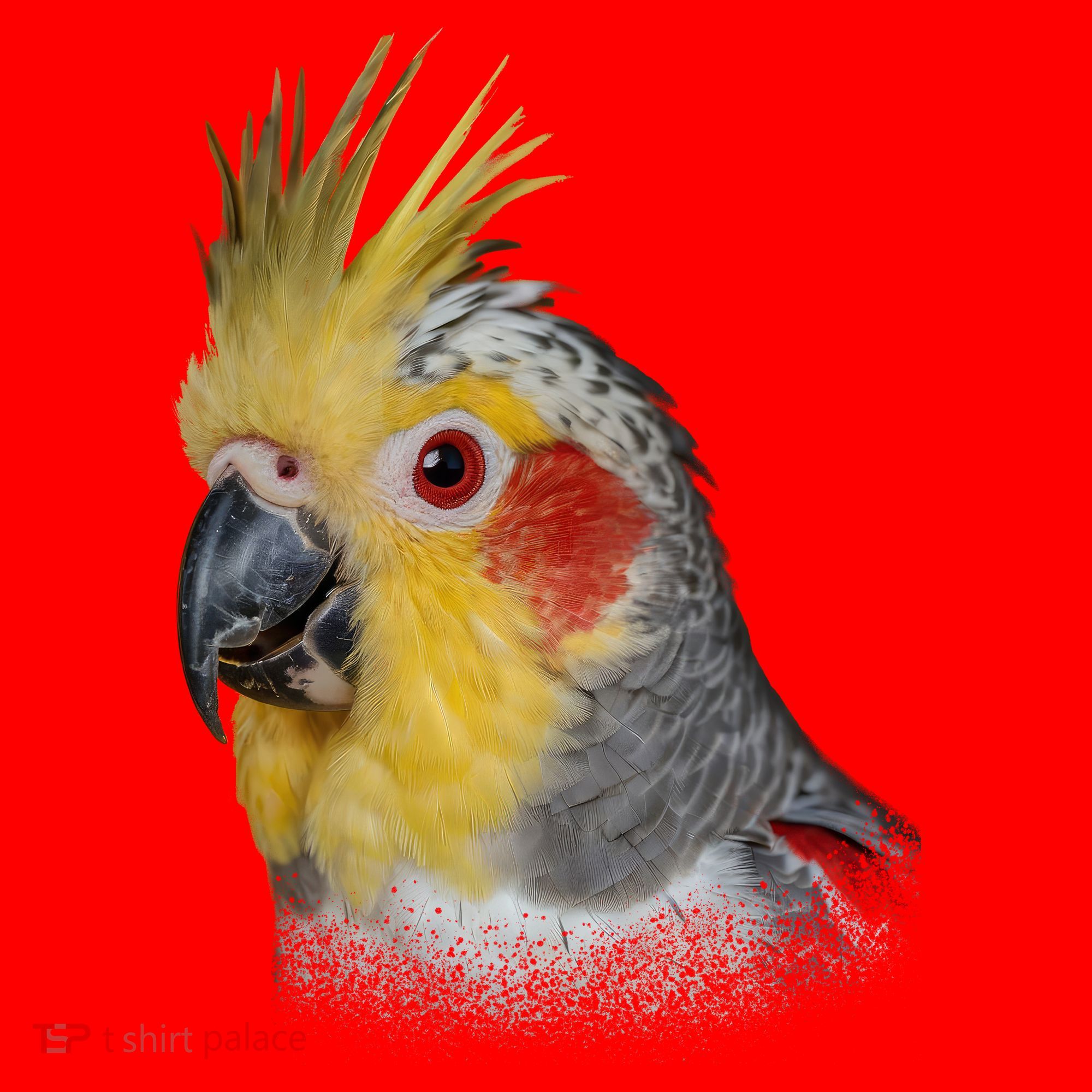Captivating Cockatiel Portrait Santa Hat