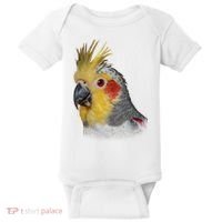 Captivating Cockatiel Portrait Baby Bodysuit thumb 0