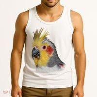 Captivating Cockatiel Portrait Tank Top thumb 3