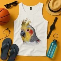 Captivating Cockatiel Portrait Tank Top thumb 4