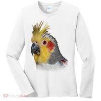 Captivating Cockatiel Portrait Women's Long Sleeve Shirt thumb 0