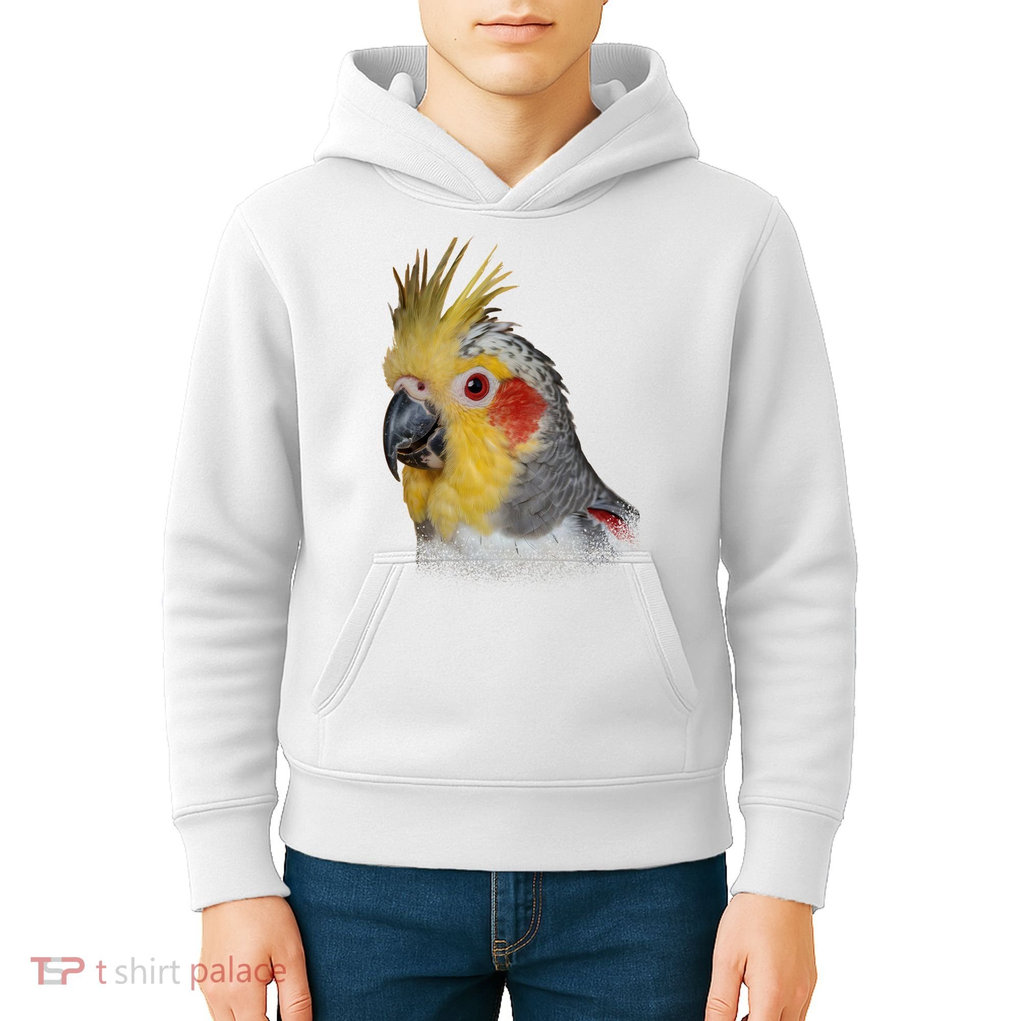Captivating Cockatiel Portrait Kids Hoodie