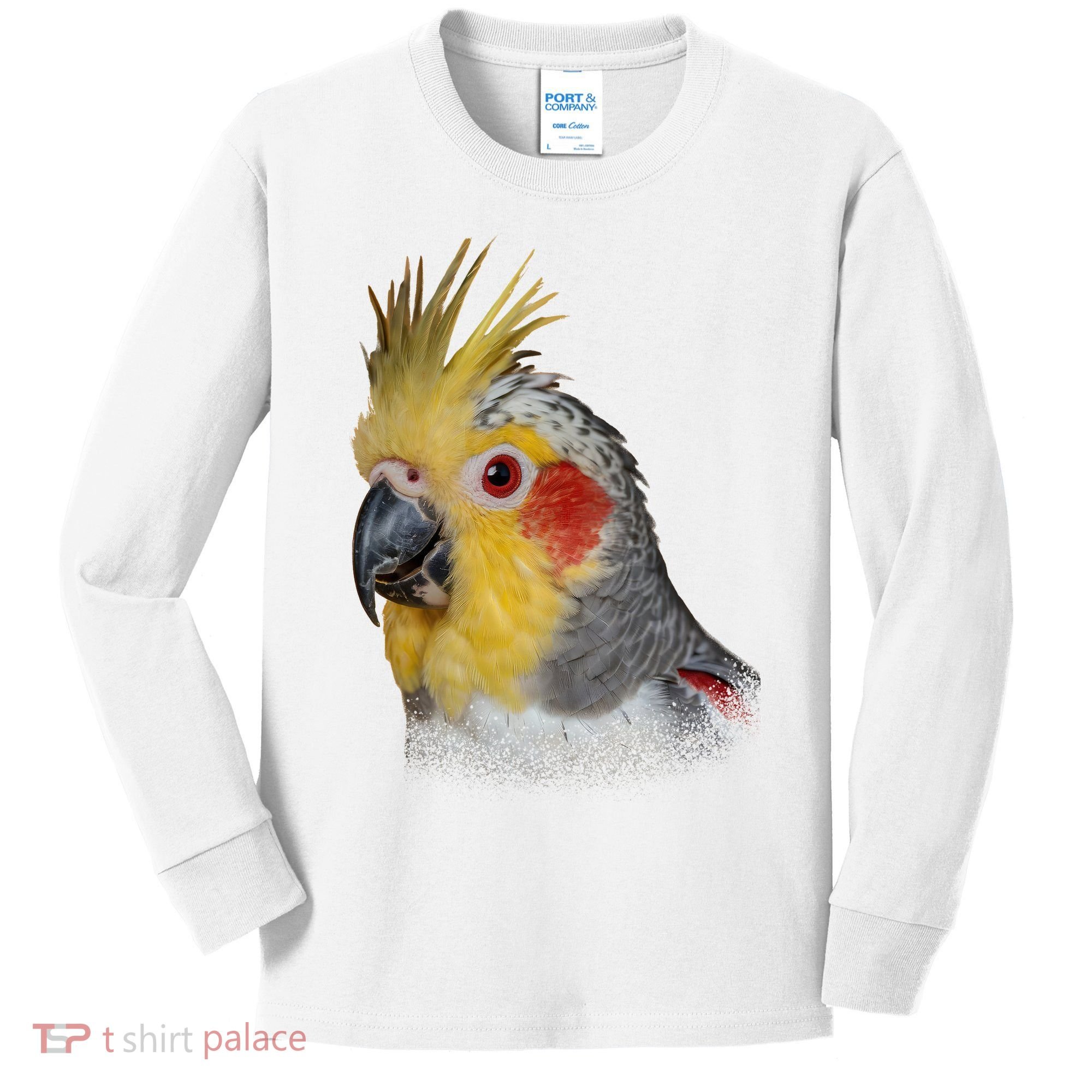 Captivating Cockatiel Portrait Kids Long Sleeve Shirt