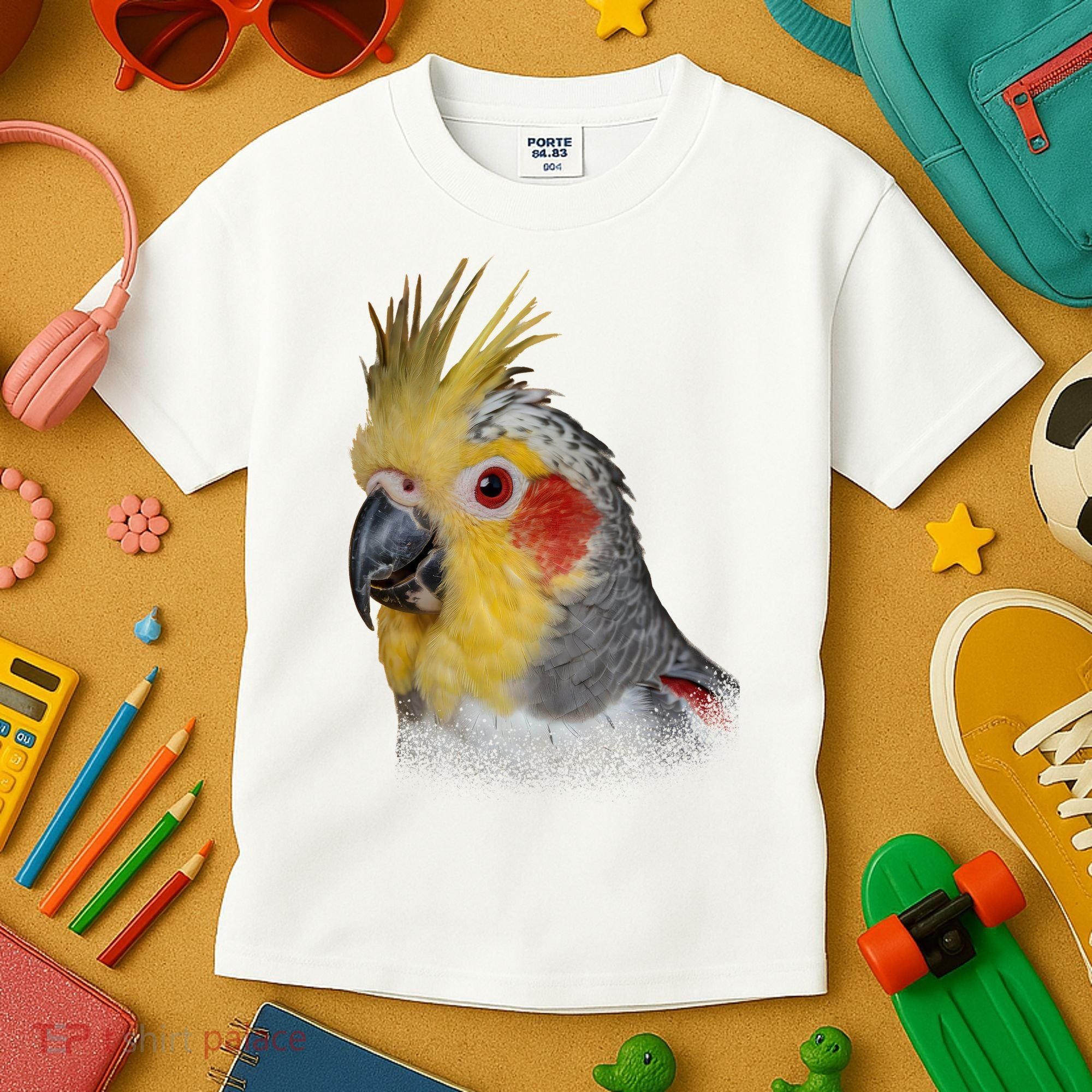 Captivating Cockatiel Portrait Kids T-Shirt