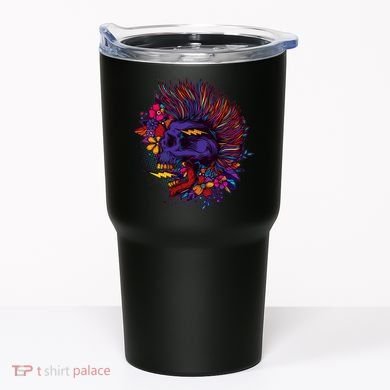 Cool Colorful Punk Mohawk Skull Tumbler