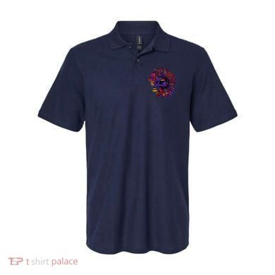 Cool Colorful Punk Mohawk Skull Polo