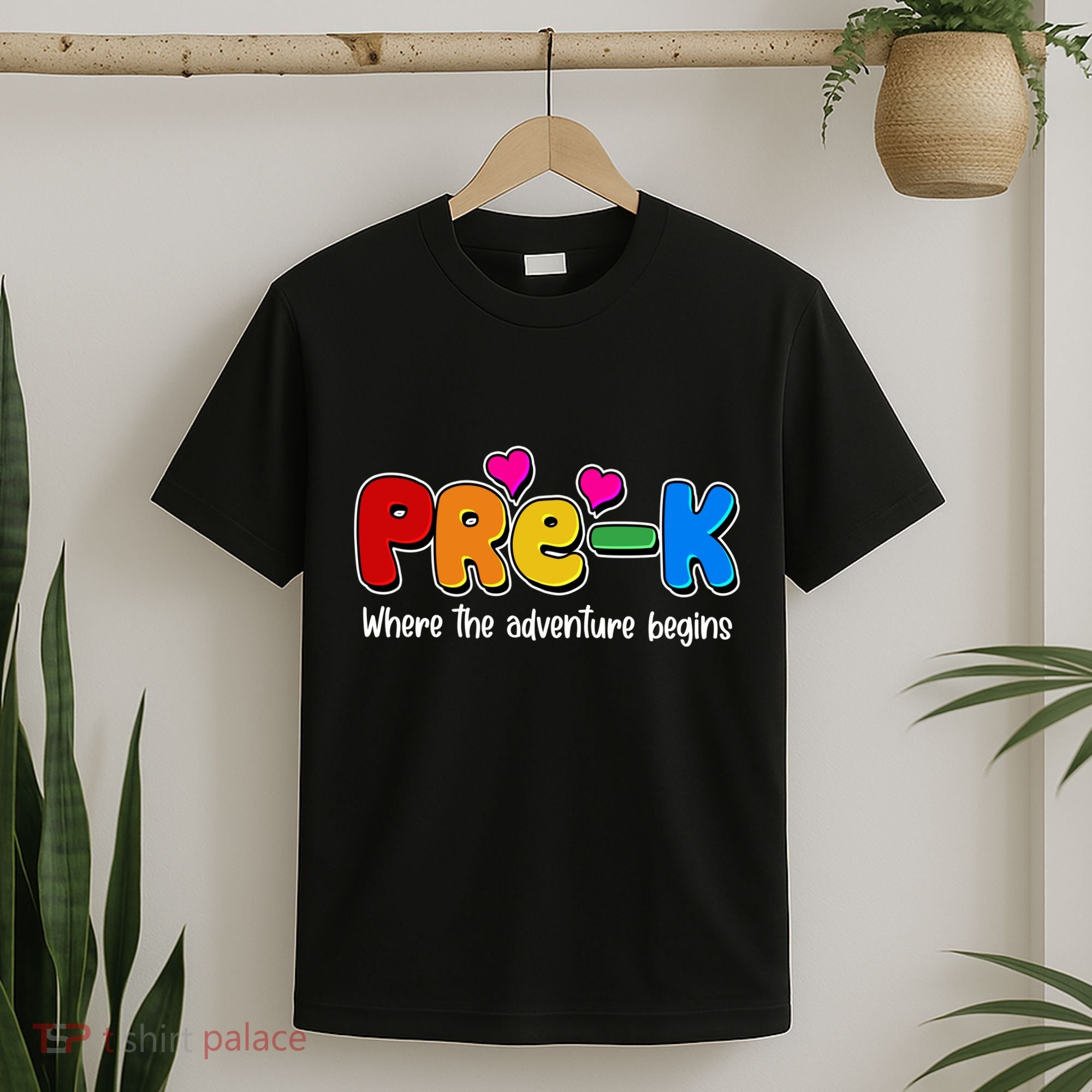 Cute Colorful Pre K Where The Adventure Begins T-Shirt