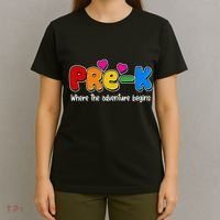 Cute Colorful Pre K Where The Adventure Begins T-Shirt thumb 4