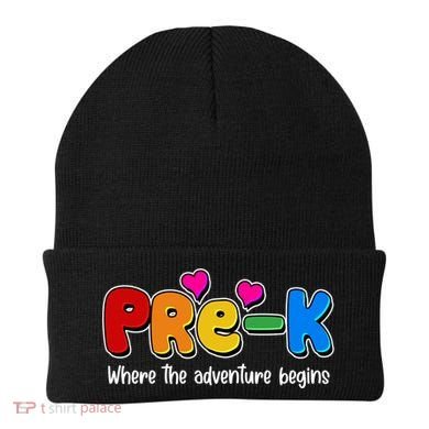 Cute Colorful Pre K Where The Adventure Begins Beanie